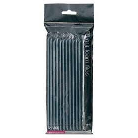 Salon Services Foam Nail File Black 80 Grit Pack of 12