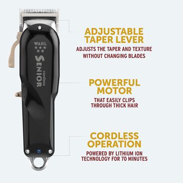 Wahl Cordless Senior Hair Clipper Silver Midnight Blue - 8504-830