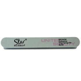 Star Nails Mega Jumbo Sponge File 80/80 Grit Pack of 10