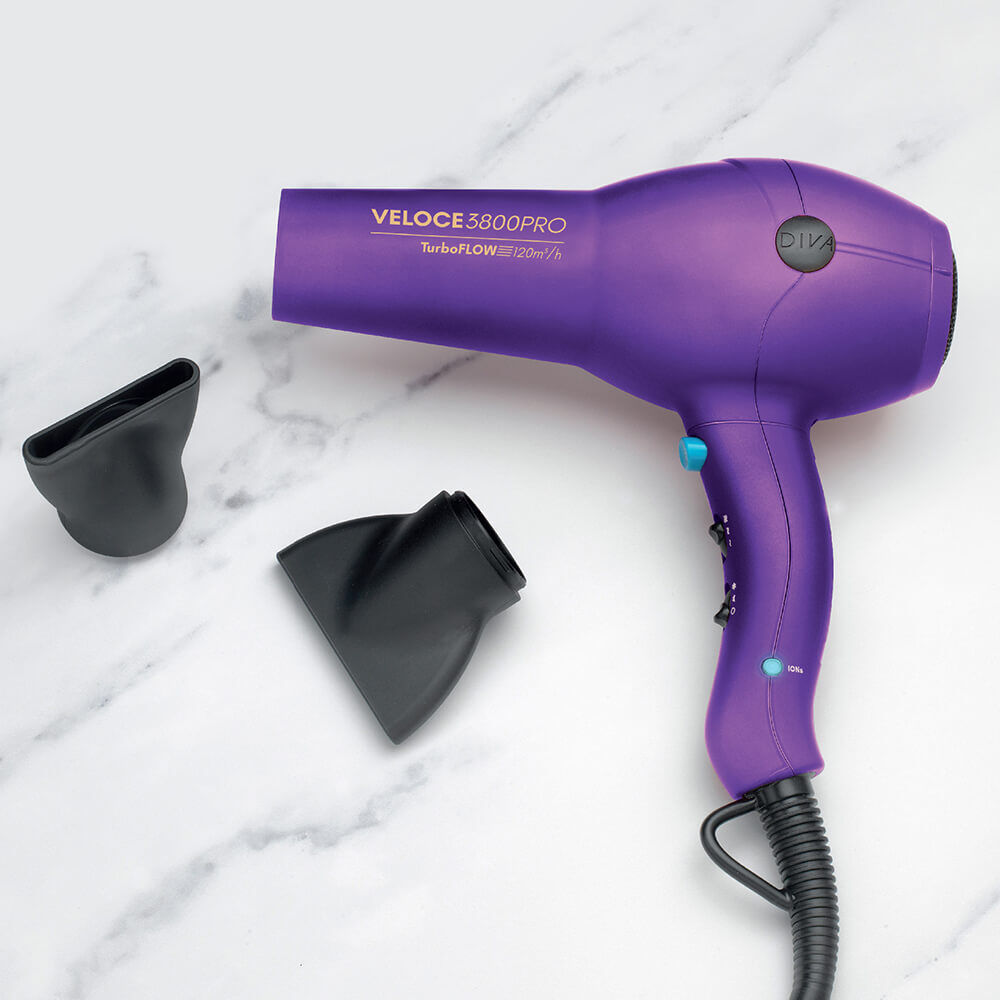 Diva Edit Veloce 3800 Pro Hair Dryer Purple Hair Dryers Sally Beauty