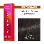 Wella Professionals Color Touch Demi-Permanent Hair Colour - 4/71 Medium Brown Brown Ash 60ml