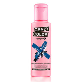 Crazy Color Semi Permanent Hair Colour Cream - Sky Blue 100ml