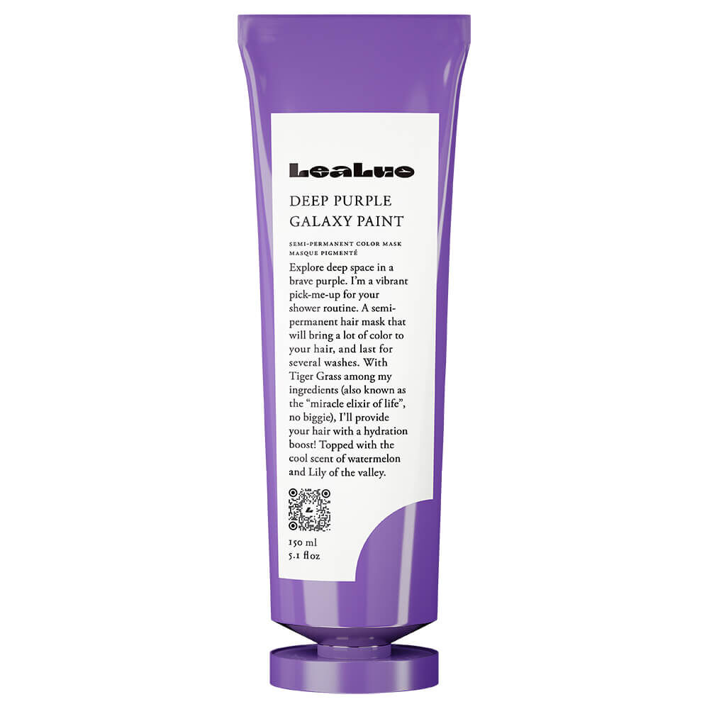 LeaLuo Galaxy Paint Semi Permanent Hair Mask - Deep Purple 150ml