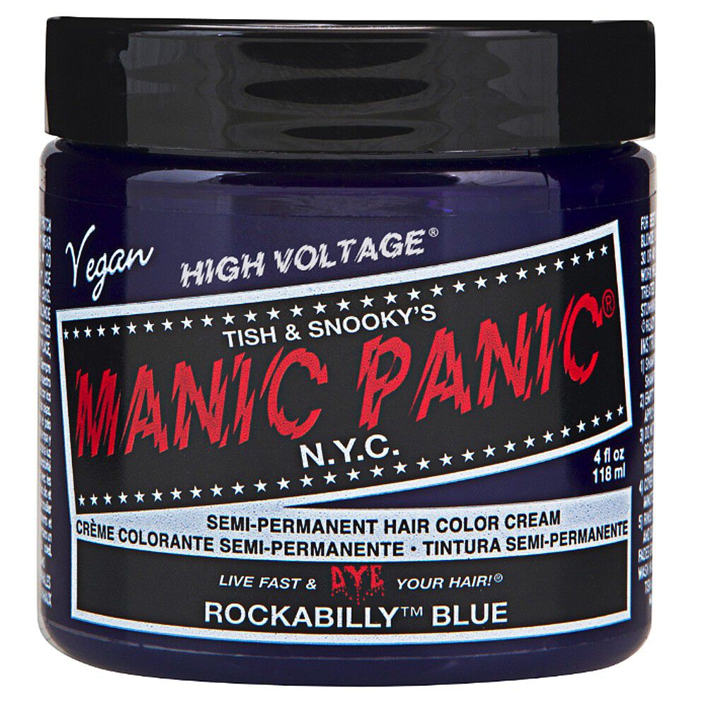 Manic Panic High Voltage Semi Permanent Hair Colour Cream - Rockabilly Blue 118ml