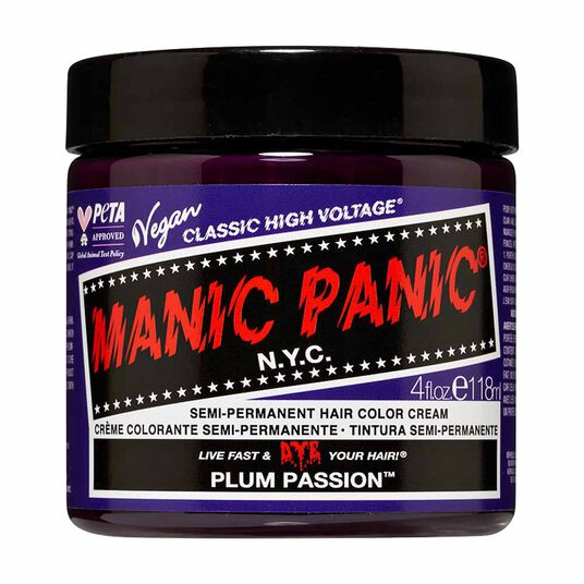 Manic Panic High Voltage Semi Permenant Hair Colour Cream - Plum Passion 118ml