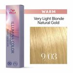 Wella Professionals Illumina Color Permanent Hair Colour - 09/03 Very Light Natural Gold Blonde 60ml