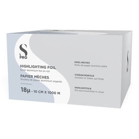 S-PRO Silver Aluminium Highlighting Foil, 18 microns, 10cm x 1000m