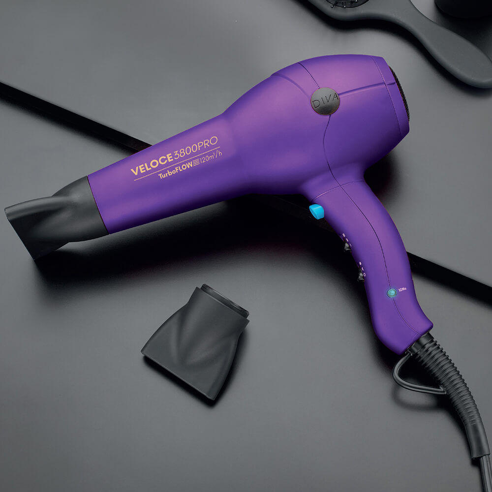 Diva Edit Veloce 3800 Pro Hair Dryer Purple Hair Dryers Sally Beauty
