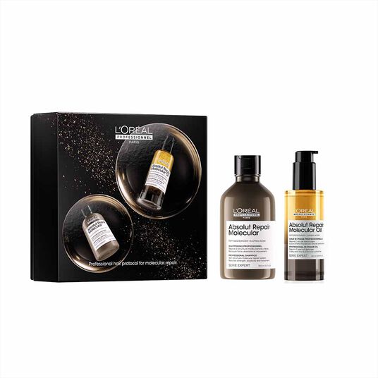 L'Or&eacute;al Professionnel Absolut Repair Molecular Shampoo & Hair Oil Duo Set for Damaged Hair