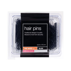 Salon Services Fine Waved Pin Black Pack of 1000