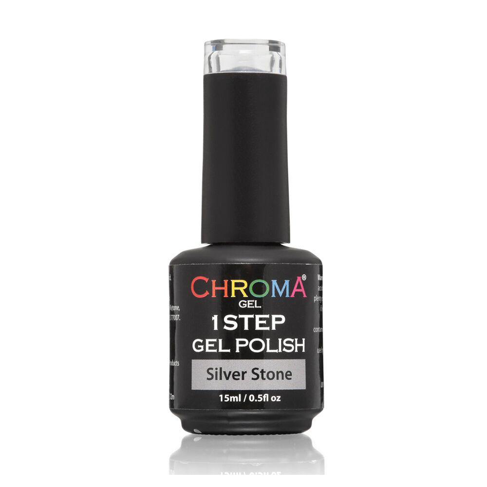 Chroma Gel One Step Gel Polish - Silver Stone 15ml