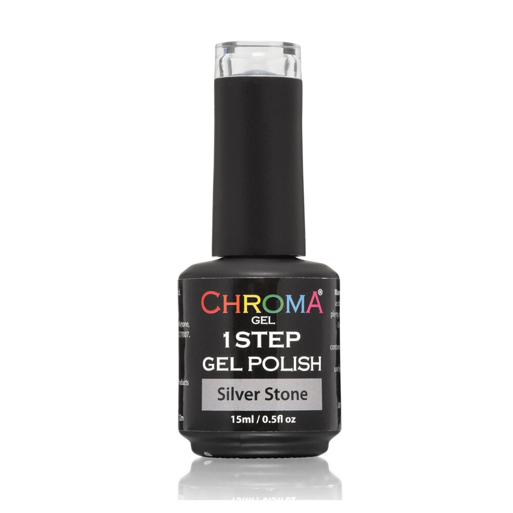 Chroma Gel One Step Gel Polish - Silver Stone 15ml Chroma Gel One Step Gel Polish - Silver Stone 15ml