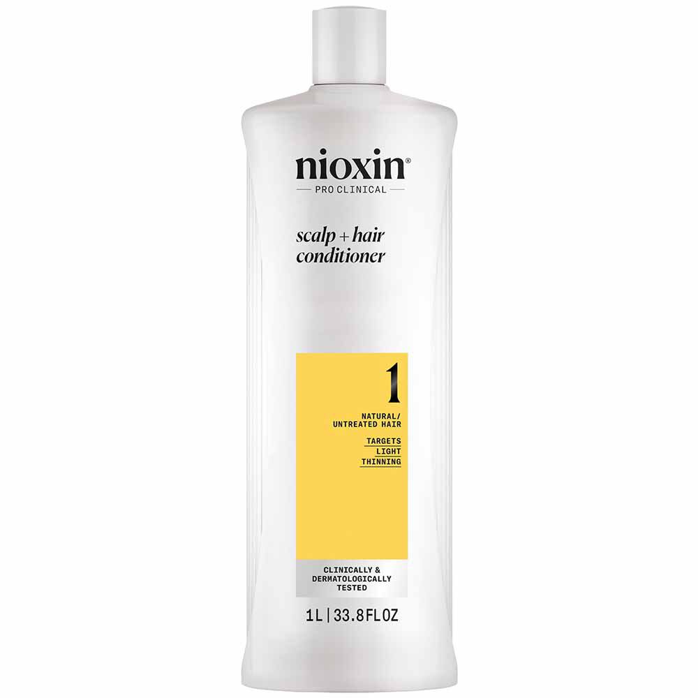 Nioxin System 1 Scalp + Hair Thickening Conditioner for Natural Hair with Light Thinning 1L