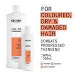 Nioxin System 4 Scalp + Hair Thickening Conditioner for Coloured, Dry and Damaged Hair with Progressed Thinning 300ml