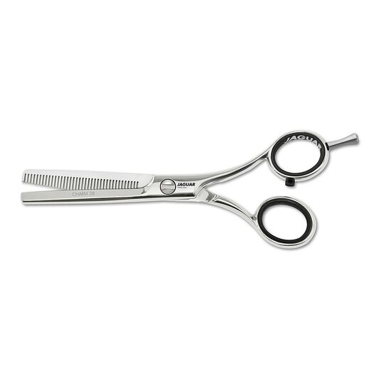 Jaguar White Line Charm 38 Offset Texturing Thinning Scissors 5.5 inch