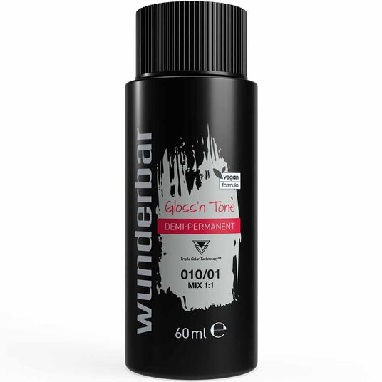 Wunderbar Gloss'n Tone Demi-Permanent Colour Liquid 010/01 Extra Light Blond Natural Ash 60ml