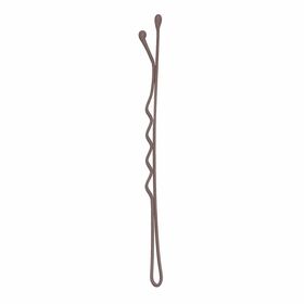  Sibel Best Grips Metal Wavy Bobby Pins 50mm, Matt Brown, Pack of 250