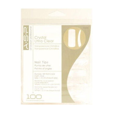 ASP Crystal Clear Tips Assorted Pack of 100