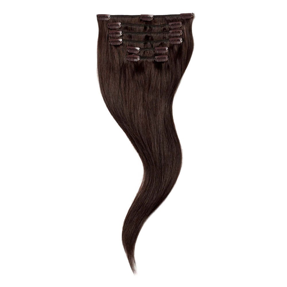 Wildest Dreams 100 Human Hair Clip In Extensions Half Head 18 inch 52g 1B Barely Black Human Hair Extensions Sally Beauty
