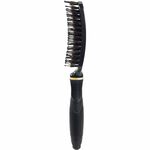 Proxelli Lana 1" Titanium Hair Straightener Set with Vented Brush & Pouch &ndash; Black & Gold