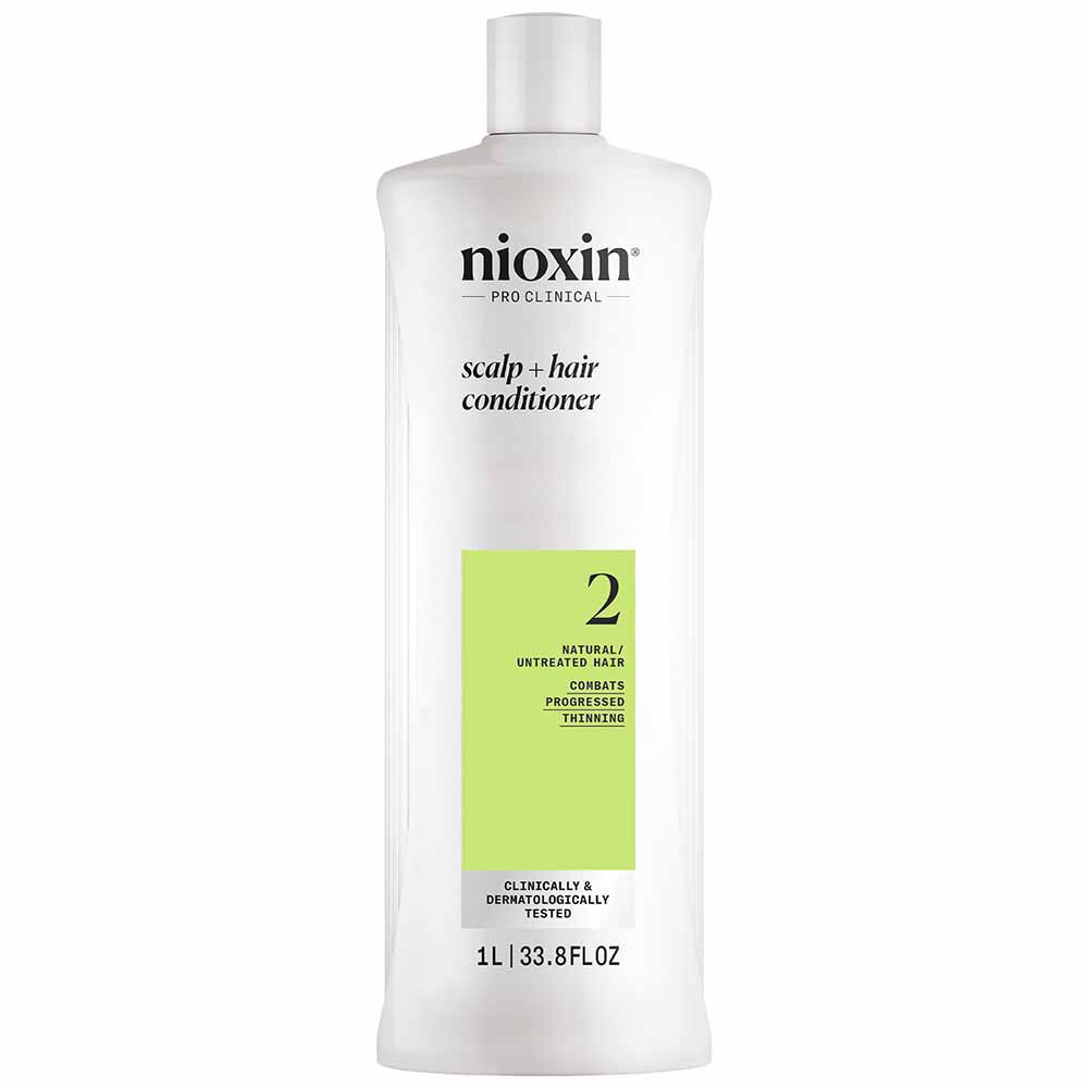 Nioxin System 2 Scalp + Hair Thickening Conditioner for Natural Hair with Progressed Thinning 1L