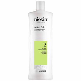 Nioxin System 2 Scalp + Hair Thickening Conditioner for Natural Hair with Progressed Thinning 1L