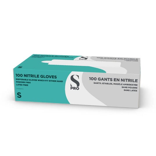 S-PRO Disposable Nitrile Small Gloves, Pack of 100