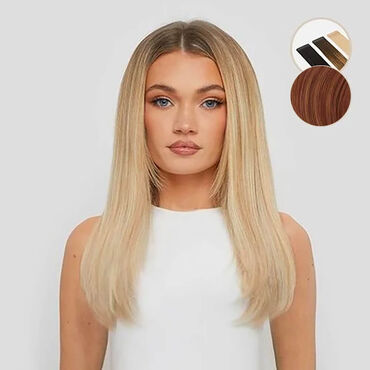 Beauty Works Celebrity Choice Slim Line Tape Hair Extensions 16 Inch - 30 Amber 48g