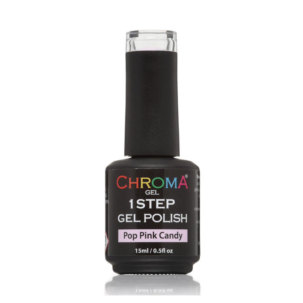 Chroma Gel One Step Gel Polish - Pop Pink Candy 15ml Chroma Gel One Step Gel Polish - Pop Pink Candy 15ml
