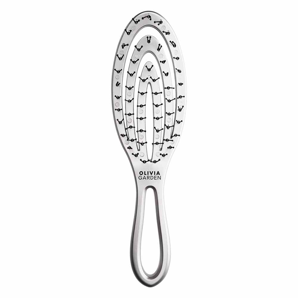 Olivia Garden Detangle Brush - Silver Snow