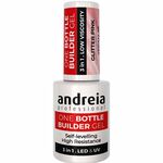 Andreia Professional One Bottle Builder Gel 3 In 1 - Low Viscosity Builder Gel Glitter Pink, 14ml