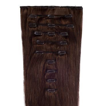 Wildest Dreams Clip In Full Head Human Hair Extension 18 Inch - 4 Mocha Brown