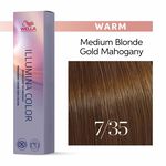 Wella Professionals Illumina Color Permanent Hair Colour - 7/35 Medium Gold Mahogany Blonde 60ml