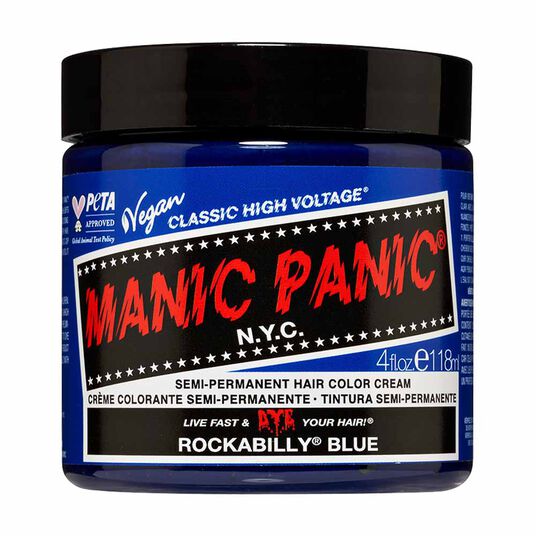 Manic Panic High Voltage Semi Permanent Hair Colour Cream - Rockabilly Blue 118ml