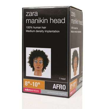 Salon Services Zara Afro Manikin Head 8-10 Inch