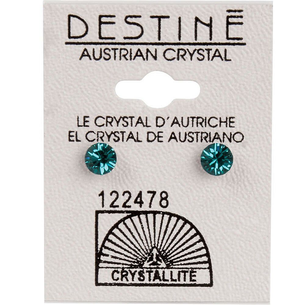Crystallite Green Diamond Cut Ear Studs 5mm