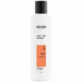 Nioxin System 4 Scalp + Hair Thickening Shampoo for Coloured, Dry and Damaged Hair with Progressed Thinning 300ml