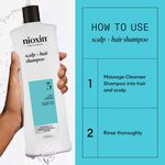 Nioxin System 3 Scalp + Hair Thickening Shampoo for Coloured, Dry and Damaged Hair with Light Thinning 1L