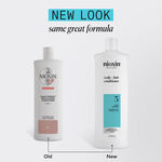 Nioxin System 3 Scalp + Hair Thickening Conditioner for Coloured, Dry and Damaged Hair with Light Thinning 1L