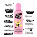 Crazy Color Semi Permanent Hair Colour Cream - Canary Yellow 100ml