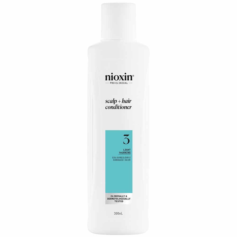 Nioxin System 3 Scalp + Hair Thickening Conditioner for Coloured, Dry and Damaged Hair with Light Thinning 300ml