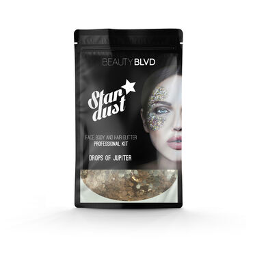 Beauty BLVD Stardust Pro Face, Hair & Body Glitter Kit Drops of Jupiter Gold 75g