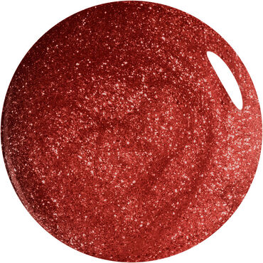 Red Carpet Manicure Gel Polish Fantasy Runway Collection - Brick Red Fine Glitter 9ml
