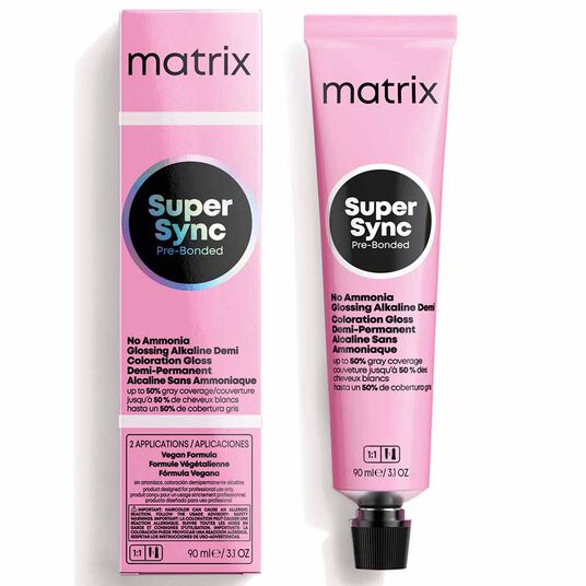 Matrix Super Sync Pre-Bonded Glossing Alkaline Demi-Permanent Hair Colour 10NR Extra Light Neutral Red Blonde 90ml