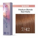 Wella Professionals Illumina Colour Permanent Hair Colour 7/42 Medium Blonde 60ml