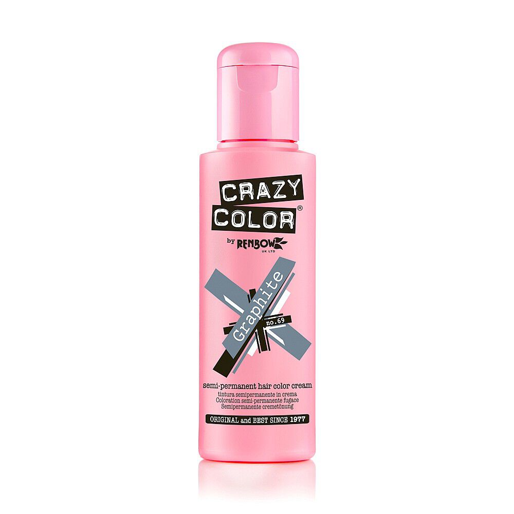 Crazy Color Semi Permanent Hair Colour Cream - Graphite 100ml