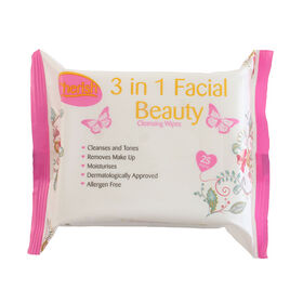 Cherish 3-in-1 Facial Cleansing Wipes Pack of 25