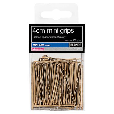 Salon Services Mini Grips Blonde 4cm Pack of 100