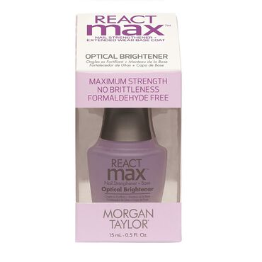 Morgan Taylor REACTmax Nail Strengthener + Extended Wear Base Coat - Optical Brightener
