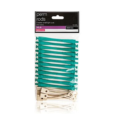 Salon Services Vented Perm Rods Green 5mm 12 rods